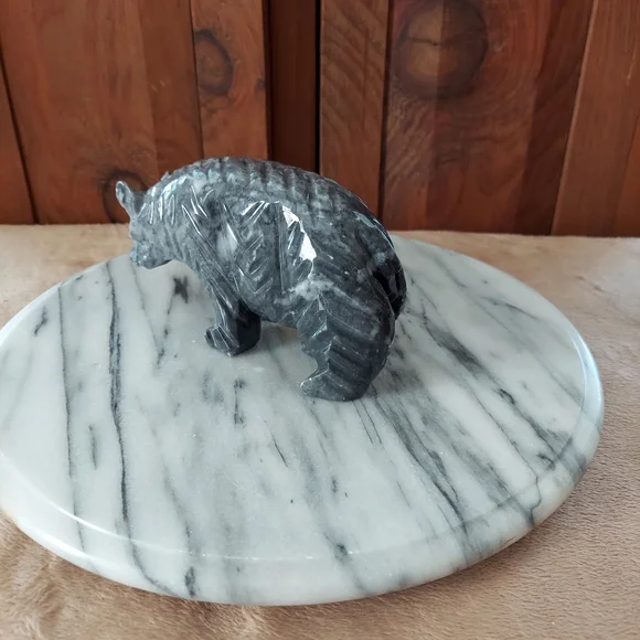 Marble Bear Figure